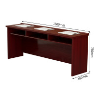 鑫智创 XZC-1801 三人会议桌长条桌培训桌油 漆贴木皮 1800*400*760mm 胡桃色