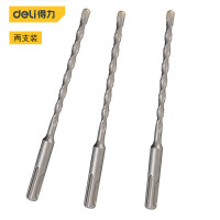 得力(deli) 电锤圆柄 两坑两槽钻头 混凝土钻头 水泥混凝土墙壁 电锤钻头 DL-Y22210(2支装)