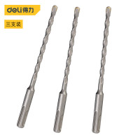得力(deli)电锤圆柄两坑两槽钻头混凝土钻头水泥混凝土墙壁电锤钻头 DL-Y14210 (3支装)