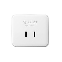 公牛 墙壁桌面门框明装型插座10A扁圆二孔插头 GN-Z1