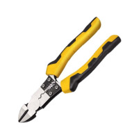 得力(deli) 多功能斜嘴钳 省力型铬钒钢带剥线 (黄)8