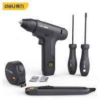 得力 HT0206 6件套 home系列家用电动工具6件套7.2V锂电钻套装尖嘴钳钢卷尺螺丝批