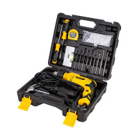 得力(deli) 冲击钻 综合维修套装(黑) 16件套 DL1016C