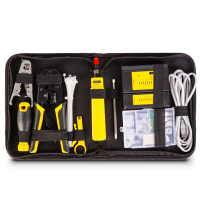 得力(deli) 网线钳布包套装(黄) 10件套 DL380010