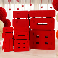 册宣 新年装饰2024过年春节场景氛围新居 立体福字摆件 大号50CM