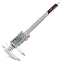 得力(deli) 数显卡尺全屏专业绝对原点(红)200mm DL312200