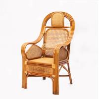 仓迪 鸿业HY-1023 600*630*1200mm藤椅单人高靠背藤皮编织椅子家用办公椅真藤麻将舒适中式现代腾椅
