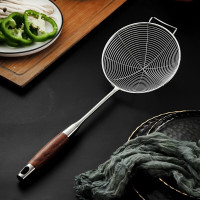 册宣 304不锈钢网漏捞勺过滤网勺厨房捞面勺大号勺捞饺子漏勺网筛油炸网篮笊篱