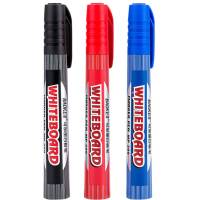 宝克(BAOKE)大容量可加墨白板笔 大头笔易擦水性记号笔 399A(红色)12只