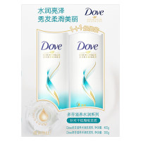 多芬(Dove)滋养水润洗发水套装400g+380g柔顺日常修护锁水洗发水780g