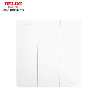 德力西电气(DELIXI ELECTRIC)开关插座面板 CD219大板无边框系列 经典款 三开双-10只/盒