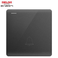德力西电气(DELIXI ELECTRIC)开关插座面板 CD219大板无边框系列 经典款 门铃-10只/盒-枪灰色