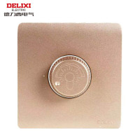 德力西电气开关插座面板 CD219大板无边框系列 经典款 调光400W-8只/盒-玫瑰金