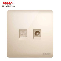 德力西电气 开关插座面板 CD219大板无边框系列 经典款 电话显示屏-12只/盒-玫瑰金