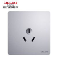 德力西 CD821 插座类 三孔插座 银色 16A 250V HAE86S16/Y 面板开关