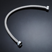 九牧(JOMOO)H5688 双头进水管4分 龙头马桶上水管 304不锈钢编织软管100cm