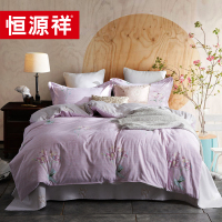 HYX/恒源祥 洛丽斯印花四件套 HYX029TJ 被套2×2.3m 床单2.3×2.4m 枕套480×740mm×2