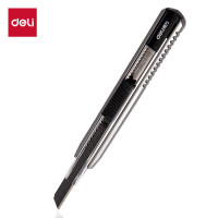 得力 2036s黑刀片美工刀 安全自锁功能裁纸刀