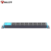 公牛(BULL)新重GNE-108D(S) 16A大功率插PDU机柜座/插线板 八位总控 3米(袋) 机柜插座