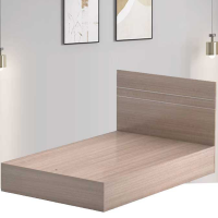 仓迪 奇冠 KJ系列现代简约双人床员工宿舍床公寓床2000W*1800D*400Hmm肤感幻影柚木+暖白