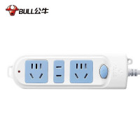 公牛 (BULL)新国标插座/插线板/插排/排插/接线板/拖线板 GN-606 3位总控全长1.8米