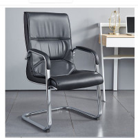 仓迪 华燕天成办公椅会议椅班前椅电脑椅职员椅接待椅家用弓形椅弓形椅西皮黑色