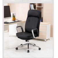 仓迪 恒林家居 人体工学椅 真皮办公椅 4327 黑色 带腰托隔脚