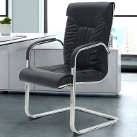 仓迪 LING CHAN 办公椅弓形椅皮椅会议椅钢制脚 固定扶手 ZY-G-203