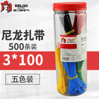 德力西 CDS自锁式尼龙扎带 3×100 五色桶装 500条 1包
