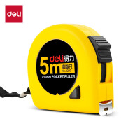 得力(deli)8203 钢卷尺长5米宽16mm装修工程测量工具办公用品工程卷尺锁定功能