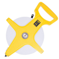 得力(deli)DL98100 架式皮卷尺塑壳(黄)100mx12.5mm