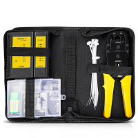 得力(deli)网线钳布包套装(黄)6件套DL380006