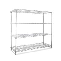 安赛瑞 (SAFEWARE)线网货架 碳钢 106×60.9×180=4层 承重200kg 不锈钢色 YX