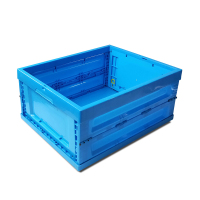 安赛瑞(SAFEWARE)折叠式周转箱2个装可折叠便携式周转箱物流箱搬运箱蓝色530×410×240mmYX