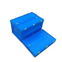 安赛瑞(SAFEWARE)折叠式周转箱含盖2个装带盖子可折叠便携式周转箱物蓝色530*410*175mm±3mmYX