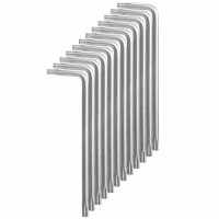 得力(deli)加长中孔花型内六角铬钒钢(银)T15(10个)DL2143