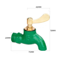 狼之吻老式慢开水嘴户外龙头工程款铁龙头铁水咀15mm[4分]