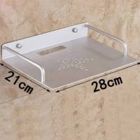 孟氏丽天28cm银灰色挂墙置物壁挂式架子收纳架收纳盒架免打孔托盘架(单位:平方)