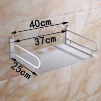 孟氏丽天40cm免打孔单层银灰色挂墙置物壁挂式架子收纳架收纳盒架(单位:个)