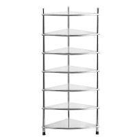 孟氏丽天通用不锈钢(七层)精品层层不锈钢加厚多层洗脸盆架子三角架厨房卫生间落地置物架面盆架(单位:件)