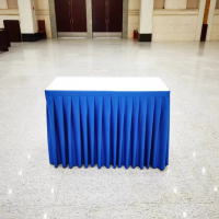 洁雅美长180cm宽45cm高73cm百褶裙会议桌桌布长条桌专用定制台布艺桌套罩桌裙