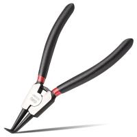 得力(deli) DL104307日式外弯卡簧钳铬钒钢(红)7