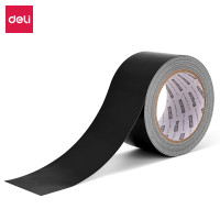得力(deli)强力布基胶带 60mm*20m*230μm单卷耐磨防水易手撕 地毯固定管道密封 黑色52005