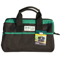 老A(LAOA)LA218012 工具包手提加厚牛津布电工维修包绿黑小号12英寸