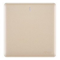 公牛 开关插座 G28系列 一位双控带荧光开关 86型面板G28K112 U6 玫瑰金 暗装