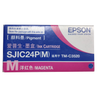 爱普生(EPSON)SJIC24P(M) 原装标签打印机 洋红色墨盒 (适用TM-C3520机型) 墨水
