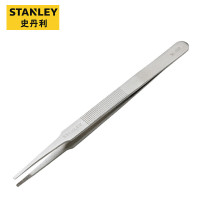 史丹利(STANLEY)宽头防滑长镊子夹持元器件加厚防锈工具175mm 94-519-23
