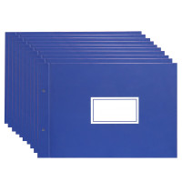 得力(deli)3461账芯封面 16K活页账本帐簿装订封面账册外壳账夹16开活页装订封面皮财务 5本不带绳子