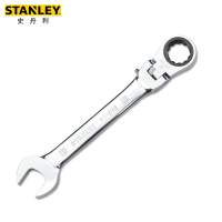 史丹利(STANLEY)91-892-1L-22 公制精抛光活头棘开两用快扳 开口梅花呆扳手 12MM