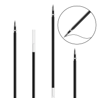 得力(deli) 0.5mm中性笔芯签字笔水笔替芯 6600/33109/Q7适用 办公用品 黑色20支/桶33402